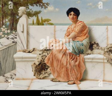 Reverie ; John William Godward (anglais, 1861 - 1922) ; 1904 ; huile sur toile ; 58,4 × 73,7 cm (23 × 29 po) ; 79.PA.150 Banque D'Images