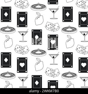 Fond de modèle transparent avec icônes de casino vecteur Illustration de Vecteur