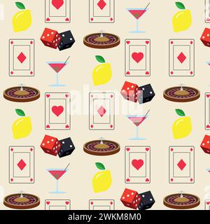 Fond de modèle transparent avec icônes de casino vecteur Illustration de Vecteur