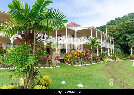 Maison de plantation de Vailima (Musée Robert Louis Stevenson), jardins botaniques de Vailima, Apia, île d'Upolu, Samoa Banque D'Images