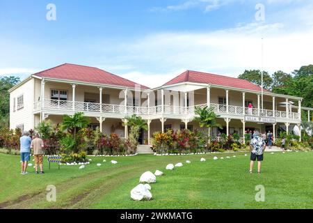 Maison de plantation de Vailima (Musée Robert Louis Stevenson), jardins botaniques de Vailima, Apia, île d'Upolu, Samoa Banque D'Images