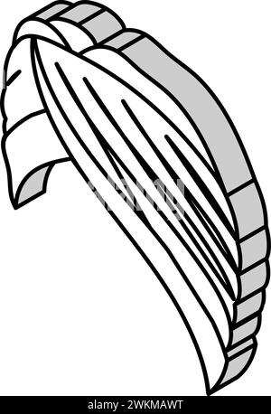 illustration vectorielle d'icône isométrique de chapeau de turban Illustration de Vecteur