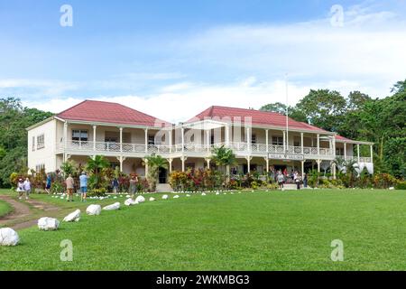 Maison de plantation de Vailima (Musée Robert Louis Stevenson), jardins botaniques de Vailima, Apia, île d'Upolu, Samoa Banque D'Images