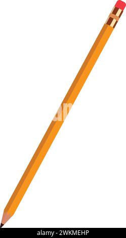 Crayon de bureau de couleur isolée icône Vector Illustration de Vecteur