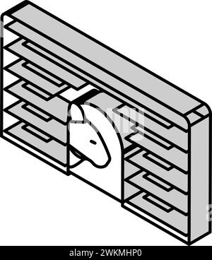 illustration vectorielle d'icône isométrique pour animal de compagnie de hamster Illustration de Vecteur