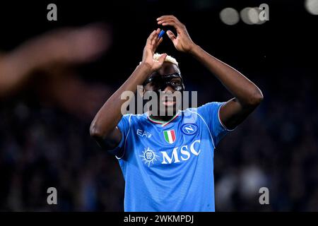 Naples, Italie. 21 février 2024. Lors du match de football de la Ligue des Champions entre la SSC Napoli et le FC Barcelone au stade Diego Armando Maradona à Naples (Italie), le 21 février 2024. Crédit : Insidefoto di andrea staccioli/Alamy Live News Banque D'Images