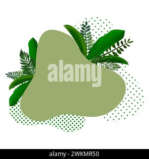 Modèle de bannière de vente d'été avec des fleurs tropicales exotiques colorées ; monstera et feuilles de palmier. Conception pour la publicité ; promotion ; flyer ; invitation ; voiture Banque D'Images
