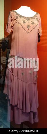 Robe de mariée de Claire Ruth quand elle a épousé Babe Ruth le 17 avril 1929 à New York, achetée au salon Milgrim sur la 5e Avenue à New York. Banque D'Images
