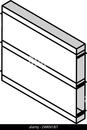 illustration vectorielle d'icône isométrique pour l'électronique de prototypage de carte d'expérimentation Illustration de Vecteur