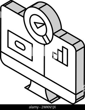 illustration vectorielle de l'icône isométrique de l'électronique d'étalonnage du capteur Illustration de Vecteur