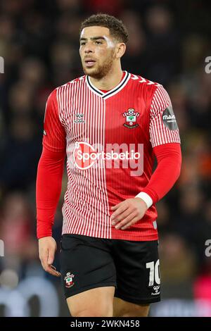 Southampton, Royaume-Uni. 20 février 2024. L'attaquant de Southampton, Che Adams (10 ans) lors du Southampton FC contre Hull City FC au St.Mary's Stadium, Southampton, Angleterre, Royaume-Uni le 20 février 2024 Credit : Every second Media/Alamy Live News Banque D'Images