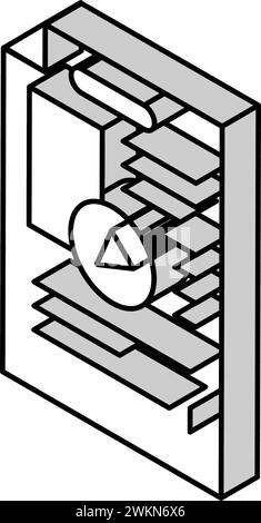 illustration vectorielle d'icône isométrique de rédacteur technique de contenu Illustration de Vecteur