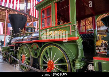 Locomotive B&O No. 25 'William Mason' au B&O Railroad Museum. Abraham Lincoln arriva à Washington DC le 23 février 1863 par le N° 25. Banque D'Images