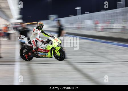 Doha, Qatar. 20 février 2024. DOHA, Lusail, QATAR, 20 février 2024 ; #72 Marco BEZZECCHI, ITA, Pertamina Enduro VR46 Racing Team, DUCATI lors des essais officiels du Qatar MotoGP sur le circuit de Lusail le 20 février 2024 à Doha, Qatar. (Photo de Qian Jun/ATP images) (QIAN Jun /ATP/SPP) crédit : SPP Sport Press photo. /Alamy Live News Banque D'Images