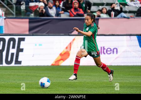 Milieu de terrain mexicain Karla Nieto (16 ans) lors du match de la CONCACAF W Gold Cup Groupe A contre l'Argentine, mardi 20 février 2024, au Dignity Health S. Banque D'Images