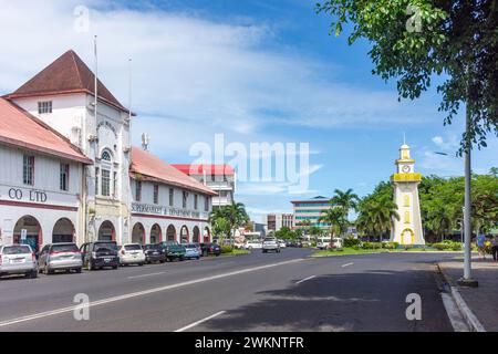 Apia Town Clock Tower, Town Centre, Beach Road, Apia, Île d'Upolu, Samoa Banque D'Images