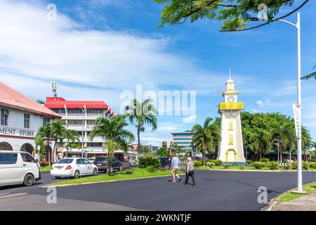 Apia Town Clock Tower, Town Centre, Beach Road, Apia, Île d'Upolu, Samoa Banque D'Images