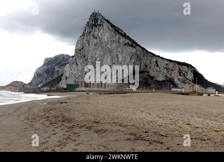 Gibraltar, territoire britannique à la frontière espagnole, 14.02.2019 Banque D'Images