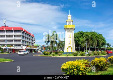 Apia Town Clock Tower, Town Centre, Beach Road, Apia, Île d'Upolu, Samoa Banque D'Images