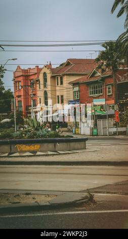 Vues depuis Melbourne, la magnifique capitale du Victoria. Mouvement non-stop, beaux paysages et bâtiments gratte-ciel. Banque D'Images