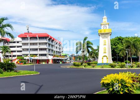 Apia Town Clock Tower, Town Centre, Beach Road, Apia, Île d'Upolu, Samoa Banque D'Images