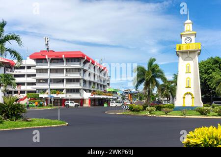 Apia Town Clock Tower, Town Centre, Beach Road, Apia, Île d'Upolu, Samoa Banque D'Images