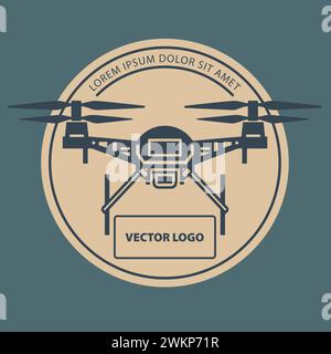 Conception de logo de vecteur de drone. Illustration vectorielle Illustration de Vecteur