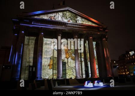 Paris, France, mercredi 21 février 2024, Ceremonie d’entrée de Missak Manouchian et de ses camarades de résistance au Panthéon, crédit François Loock / Alamy Live News Banque D'Images