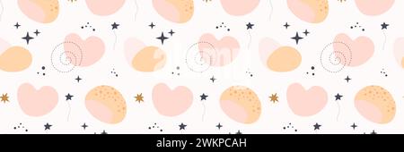 Patron de bébé bohémien. Patron de bébé sans couture dans le style Boho. Illustration de Vecteur