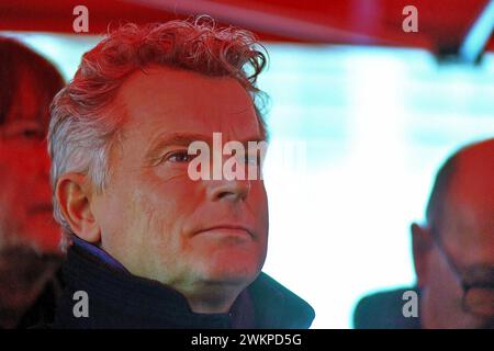 Paris, France. 21 février 2024. Fabien Roussel, Secrétaire général du Parti communiste français crédit : Abaca Press/Alamy Live News Banque D'Images