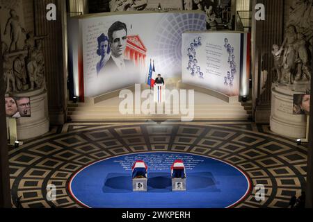 Paris, France. 21 février 2024. @ Pool/ Eliot Blondet/ Credit : MAXPPP/Alamy Live News Banque D'Images