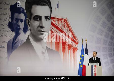 Paris, France. 21 février 2024. @ Pool/ Eliot Blondet/ Credit : MAXPPP/Alamy Live News Banque D'Images