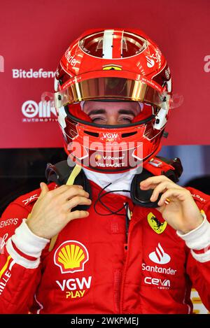 Sakhir, Bahreïn. 22 février 2024. Charles Leclerc (mon) Ferrari. 22.02.2024. Essais de formule 1, Sakhir, Bahreïn, deuxième jour. Le crédit photo devrait se lire : XPB/Alamy Live News. Banque D'Images