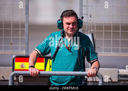 Sakhir, Bahreïn, 22/02/2024, FALLOWS Dan (gbr), Directeur technique de l'équipe de F1 Aston Martin, portrait lors des essais de pré-saison de formule 1 Aramco 2024 du Championnat du monde de formule 1 FIA 2024 du 21 au 23 février 2024 sur le circuit international de Bahreïn, à Sakhir, Bahreïn - photo DPPI crédit: DPPI Media/Alamy Live News Banque D'Images