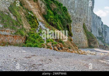 Petite fontaine près de Fécamp, commune du département de Seine-maritime dans la région Normandie dans le nord-ouest de la France Banque D'Images