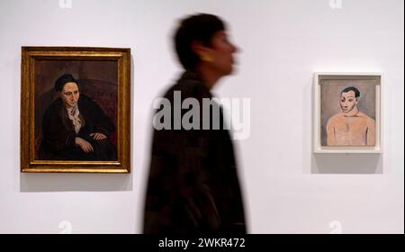 Madrid, 13/11/2023. Présentation au Museo Nacional Centro de Arte Reina Sofía de l'exposition ?Picasso 1906. La grande transformation? Gertrude Stein 1905-1906 et Autoportrait 1906. Photo : Ignacio Gil. ARCHDC. Crédit : album / Archivo ABC / Ignacio Gil Banque D'Images