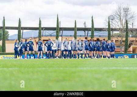 Florence, Italie. 22 février 2024. Florence, Italie, 23 février 2024 : équipe nationale italienne féminine de football lors du match amical de l'équipe nationale féminine entre l'Italie et l'Irlande au stade Viola Park de Florence (Fi), Italie. (Sara Esposito/SPP) crédit : SPP Sport Press photo. /Alamy Live News Banque D'Images