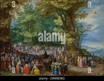 The Sermon on the Mount ; Jan Brueghel the Elder (flamand, 1568 - 1625) ; 1598 ; huile sur cuivre ; 26,7 × 36,8 cm (10 1/2 × 14 1/2 in.) ; 84.PC.71 ; No Copyright - United States (http://rightsstatements.org/vocab/NoC-US/1.0/) Banque D'Images