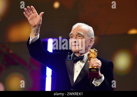 Martin Scorsese BEI der Verleihung des Goldenen Ehrenbären an Martin Scorsese auf der Berlinale 2024 / 74. Internationale Filmfestspiele Berlin im Berlinale Palast. Berlin, 20.02.2024 Banque D'Images