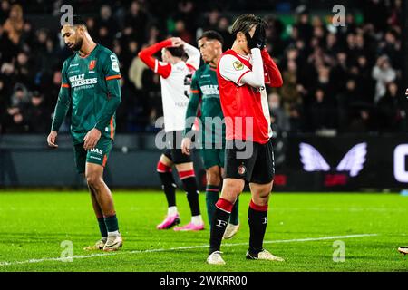 Rotterdam, pays-Bas. 18 février 2024. Rotterdam - Ayase Ueda de Feyenoord lors du match Eredivisie opposant Feyenoord contre RKC Waalwijk au Stadion Feijenoord de Kuip le 18 février 2024 à Rotterdam, pays-Bas. Crédit : Box to Box Pictures/Alamy Live News Banque D'Images