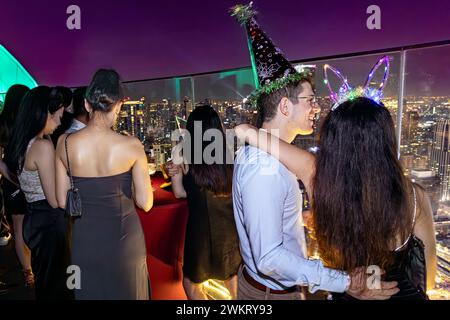 Les gens à la fête de la Saint-Sylvestre, Centara Hôtel, Bangkok, Thaïlande Banque D'Images