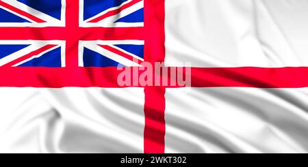 Le British White Ensign ondulait Banque D'Images