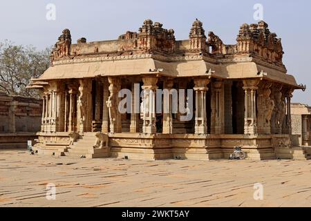 Temple Vijaya Vittala, Hampi, Hosapete, Karnataka, Inde Banque D'Images