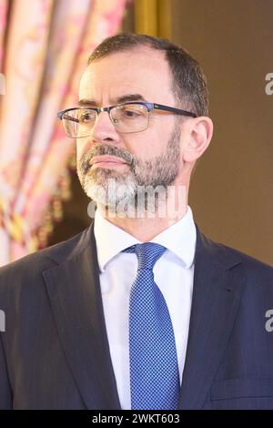 Madrid, Madrid, Espagne. 22 février 2024. Camilo Villarino, Chef de la Maison du Roi, assiste à un déjeuner avec le Président du Guatemala Cesar Bernardo Arevalo de Leon et son épouse Sandra Torres au Palais Royal le 22 février 2024 à Madrid, Espagne (crédit image : © Jack Abuin/ZUMA Press Wire) USAGE ÉDITORIAL SEULEMENT! Non destiné à UN USAGE commercial ! Banque D'Images