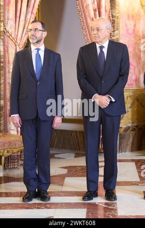 Madrid, Madrid, Espagne. 22 février 2024. Camilo Villarino, Chef de la Maison du Roi, assiste à un déjeuner avec le Président du Guatemala Cesar Bernardo Arevalo de Leon et son épouse Sandra Torres au Palais Royal le 22 février 2024 à Madrid, Espagne (crédit image : © Jack Abuin/ZUMA Press Wire) USAGE ÉDITORIAL SEULEMENT! Non destiné à UN USAGE commercial ! Banque D'Images