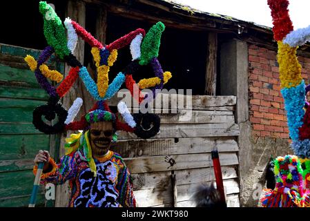 Boteiro de Viana do Bolo dans Vibo Mask célébré à Vilariño de Conso, Ourense, Espagne Banque D'Images