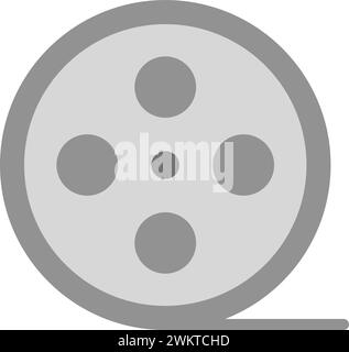 Image vectorielle de l'icône de bobine de film. Illustration de Vecteur