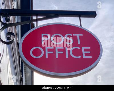 Chalfont St Giles, Royaume-Uni. 20 février 2024. Une enseigne de bureau de poste. Crédit : Maureen McLean/Alamy Banque D'Images