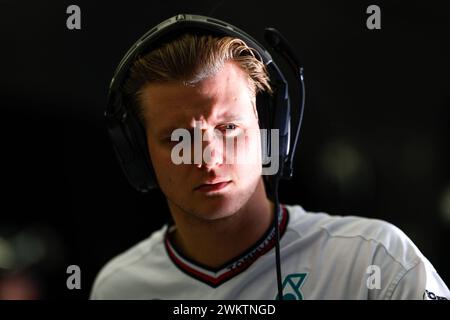SCHUMACHER Mick (ger), pilote réserve de Mercedes AMG F1 Team, portrait lors des essais de pré-saison de formule 1 Aramco 2024 du Championnat du monde de formule 1 FIA 2024 du 21 au 23 février 2024 sur le circuit International de Bahreïn, à Sakhir, Bahreïn - photo DPPI Banque D'Images