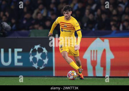 Naples, Italie. 21 février 2024. Pedri du FC Barcelone lors du match de l'UEFA Champions League au Stadio Diego Armando Maradona, Naples. Le crédit photo devrait se lire : Jonathan Moscrop/Sportimage crédit : Sportimage Ltd/Alamy Live News Banque D'Images